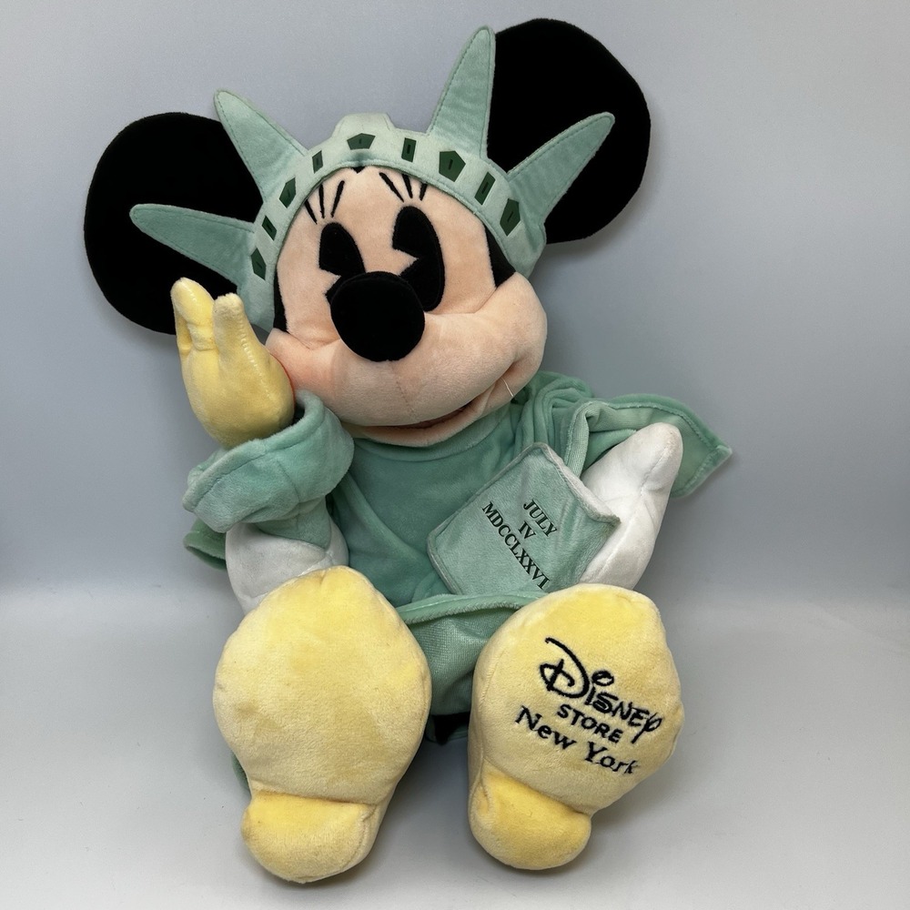 Minnie Mouse Statue Of Liberty Plush Toy Disney‎ Store New York Exclusive 12"